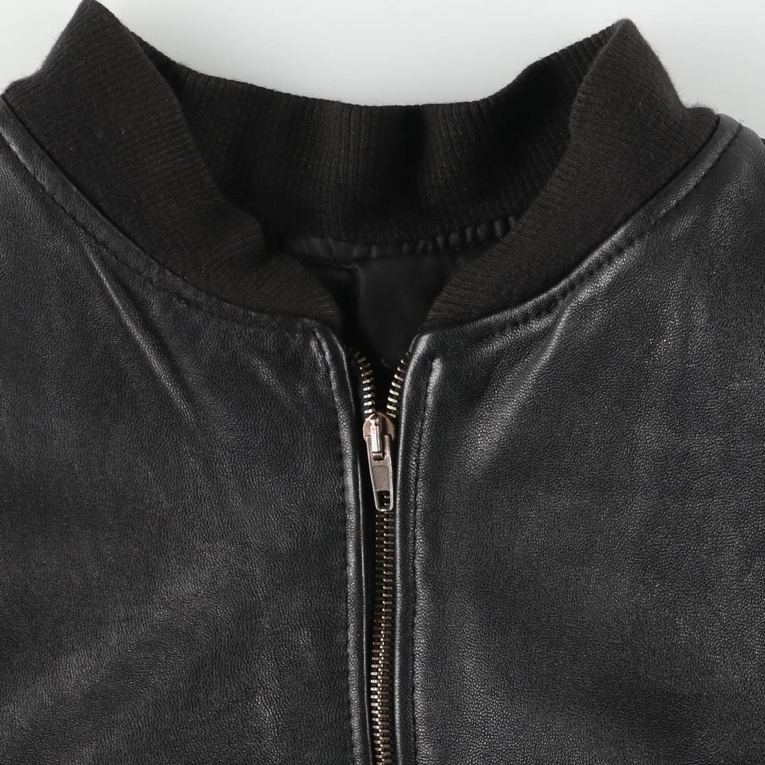 World Class Leather Blouson, Men's Size L (approx.) unclear black type Vintage Second Hand