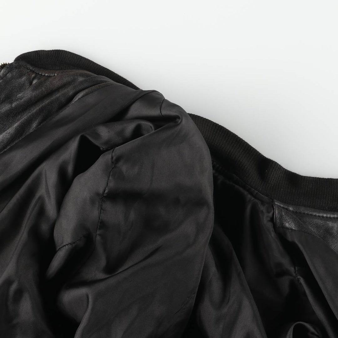 World Class Leather Blouson, Men's Size L (approx.) unclear black type Vintage Second Hand