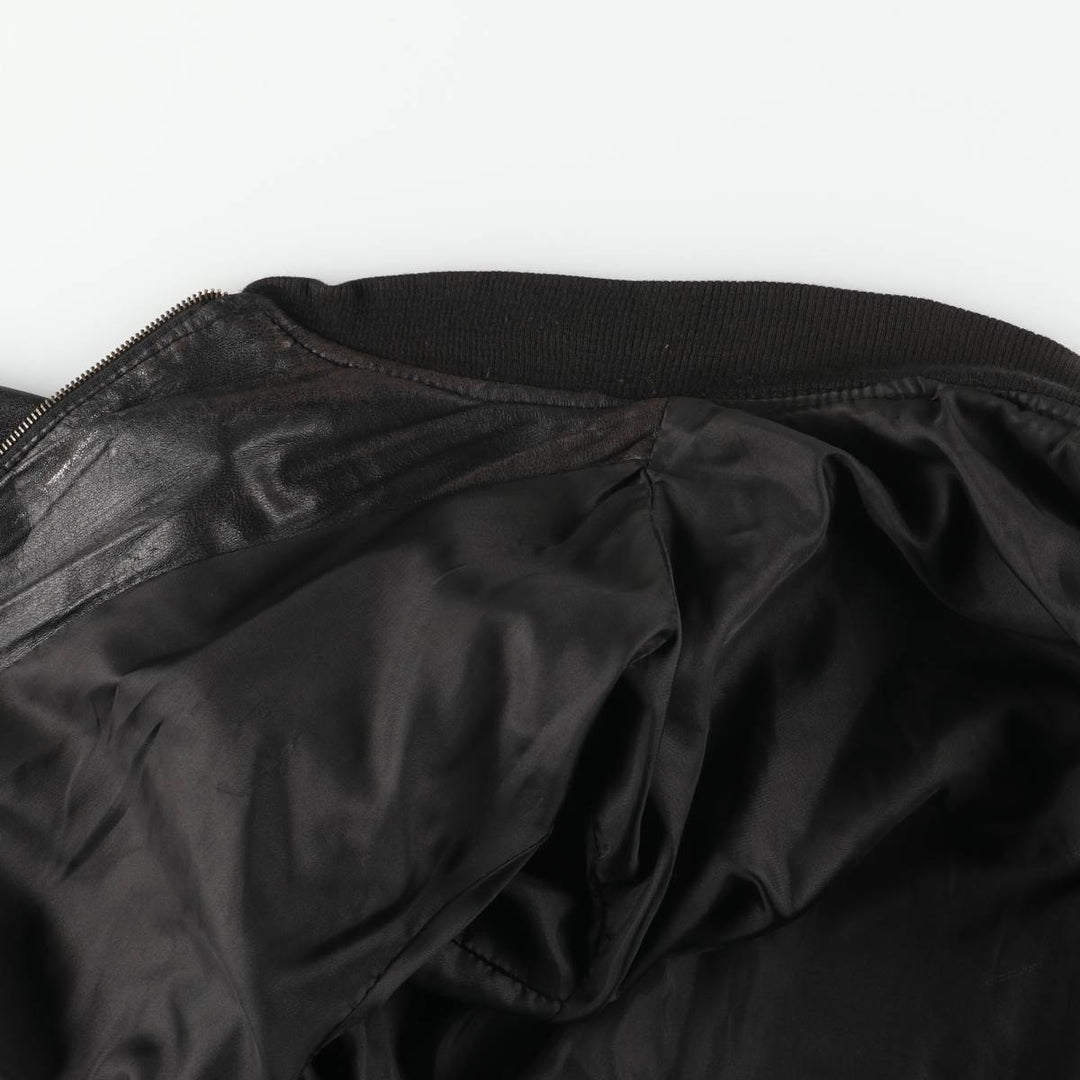 World Class Leather Blouson, Men's Size L (approx.) unclear black type Vintage Second Hand