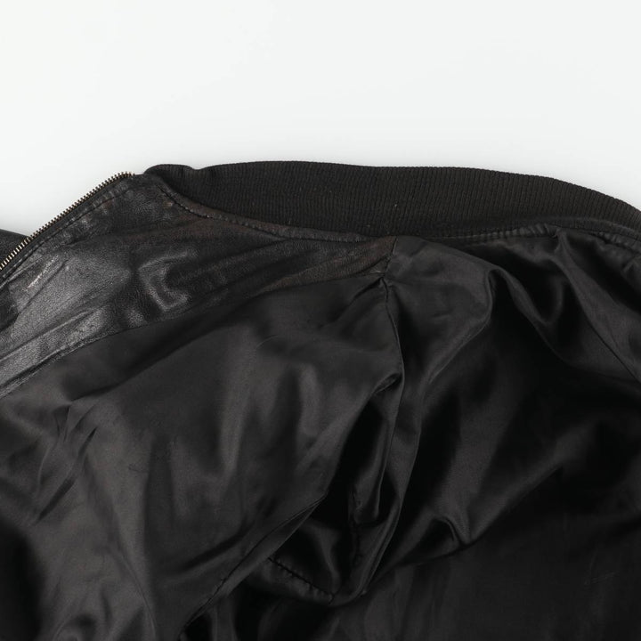 World Class Leather Blouson, Men's Size L (approx.) unclear black type Vintage Second Hand