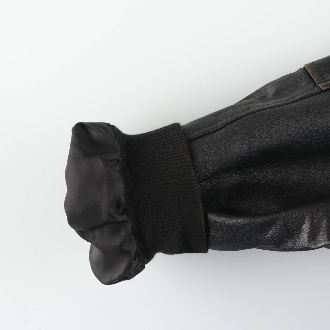 World Class Leather Blouson, Men's Size L (approx.) unclear black type Vintage Second Hand