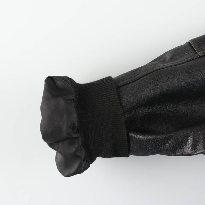 World Class Leather Blouson, Men's Size L (approx.) unclear black type Vintage Second Hand
