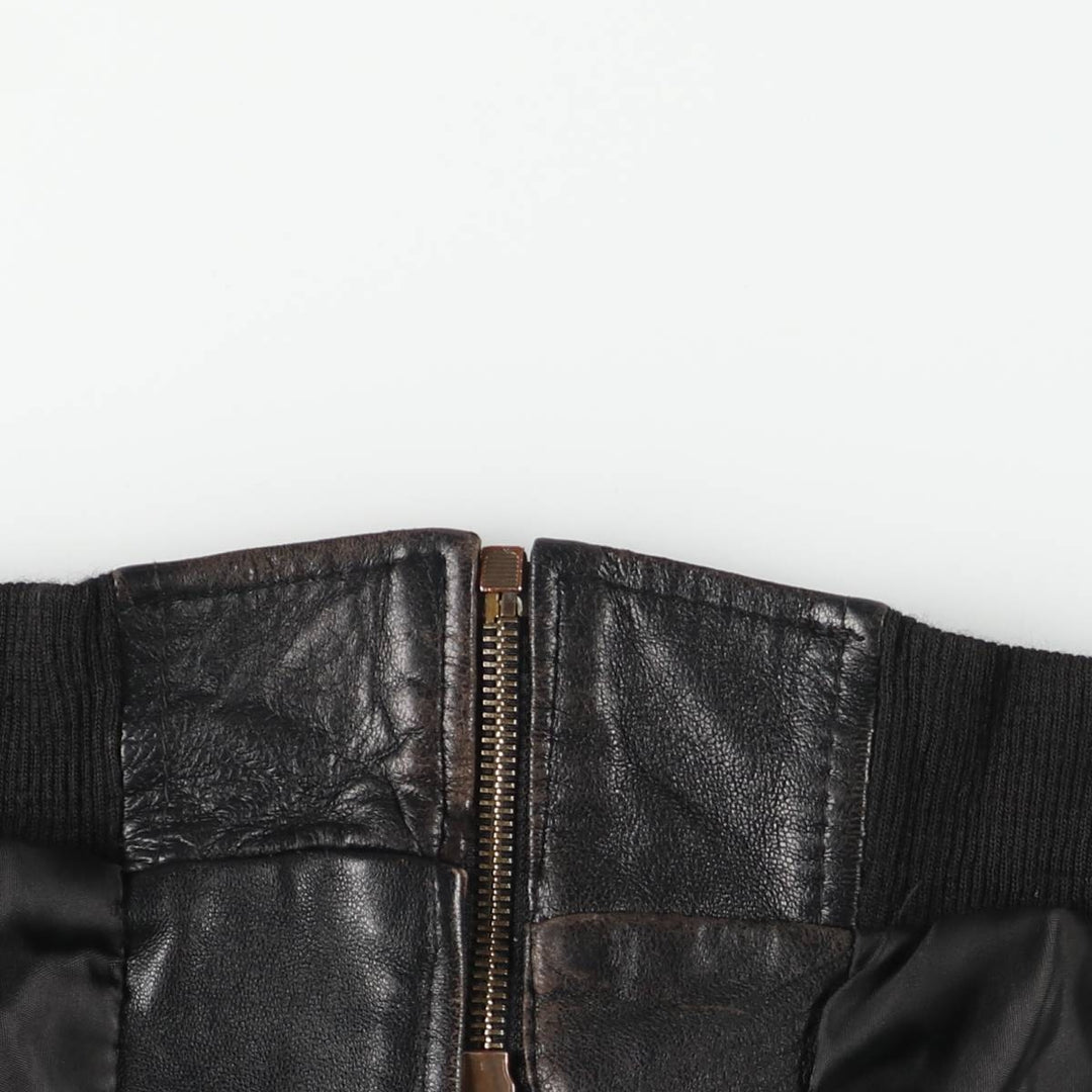 World Class Leather Blouson, Men's Size L (approx.) unclear black type Vintage Second Hand