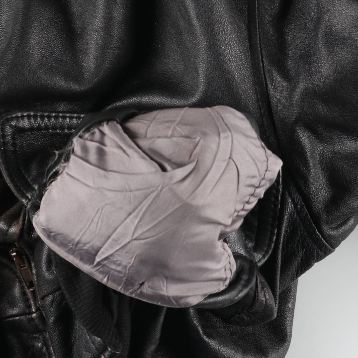 World Class Leather Blouson, Men's Size L (approx.) unclear black type Vintage Second Hand