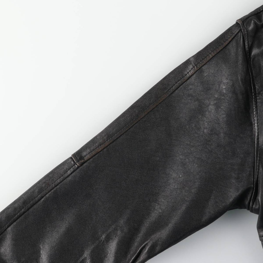 World Class Leather Blouson, Men's Size L (approx.) unclear black type Vintage Second Hand