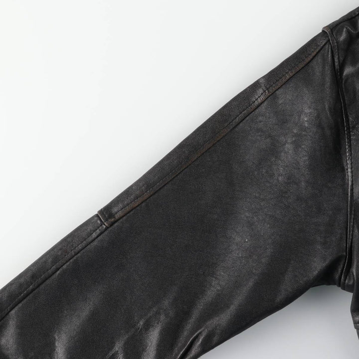 World Class Leather Blouson, Men's Size L (approx.) unclear black type Vintage Second Hand