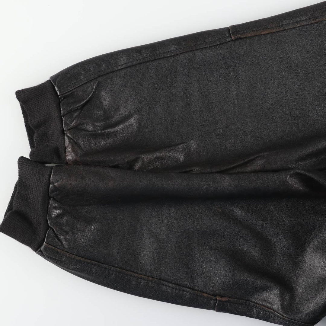 World Class Leather Blouson, Men's Size L (approx.) unclear black type Vintage Second Hand