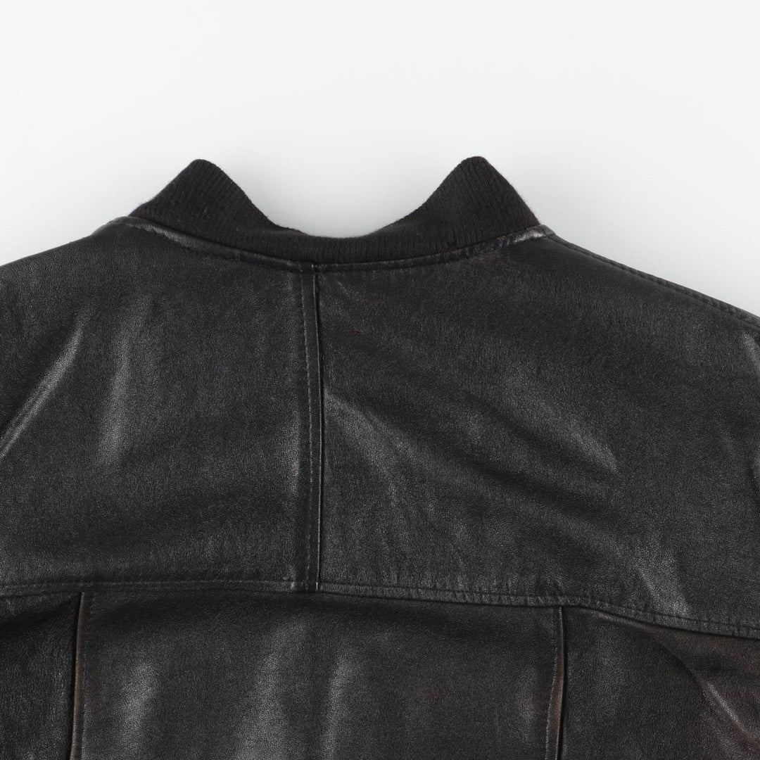 World Class Leather Blouson, Men's Size L (approx.) unclear black type Vintage Second Hand