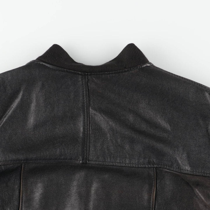 World Class Leather Blouson, Men's Size L (approx.) unclear black type Vintage Second Hand