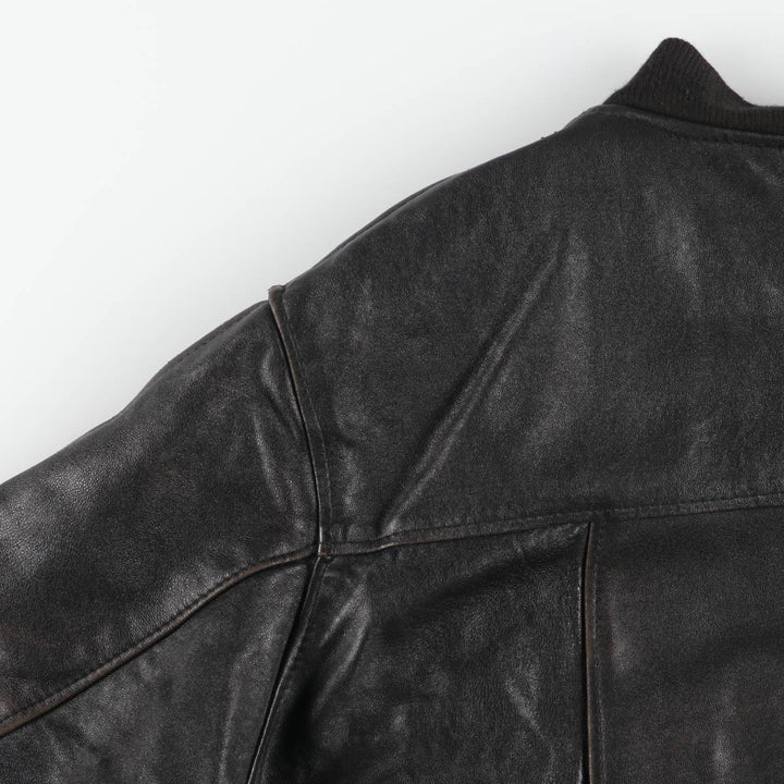 World Class Leather Blouson, Men's Size L (approx.) unclear black type Vintage Second Hand