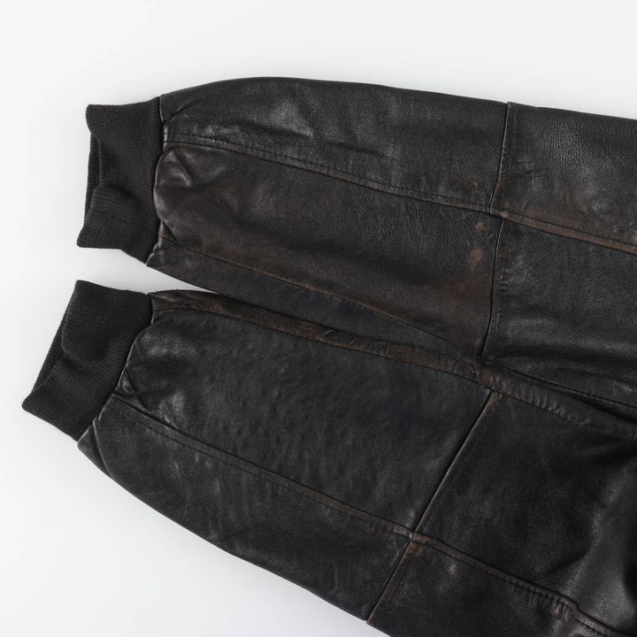 World Class Leather Blouson, Men's Size L (approx.) unclear black type Vintage Second Hand