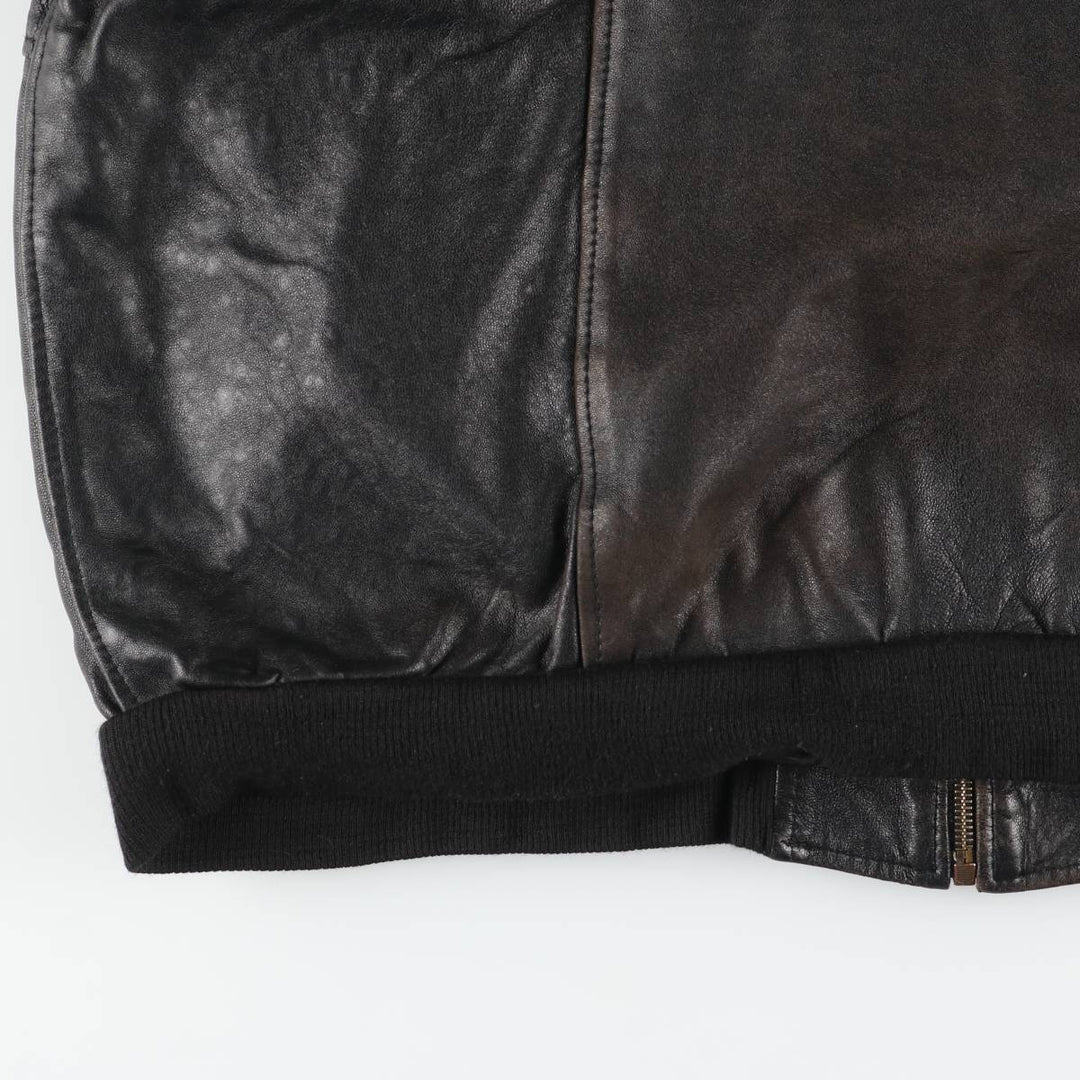 World Class Leather Blouson, Men's Size L (approx.) unclear black type Vintage Second Hand