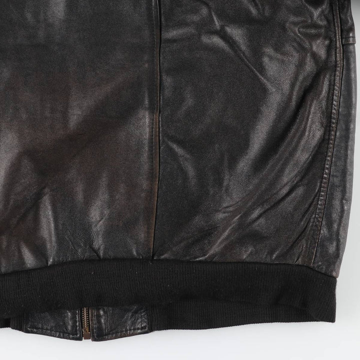World Class Leather Blouson, Men's Size L (approx.) unclear black type Vintage Second Hand