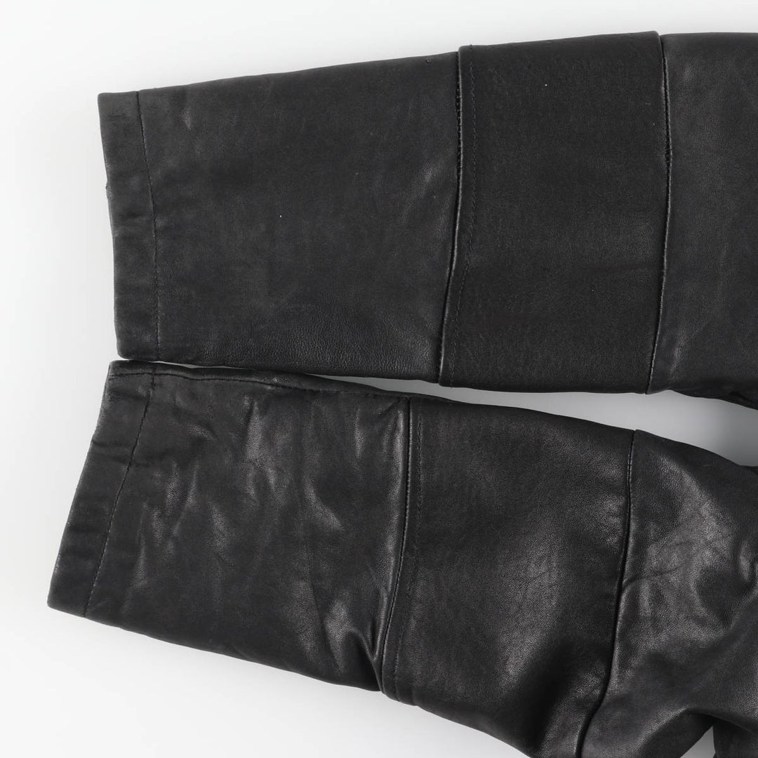 MONTEDORO Swing Top Type Padded Leather Blouson, Men's Size M (approx.) genuine leather black type Vintage Second Hand