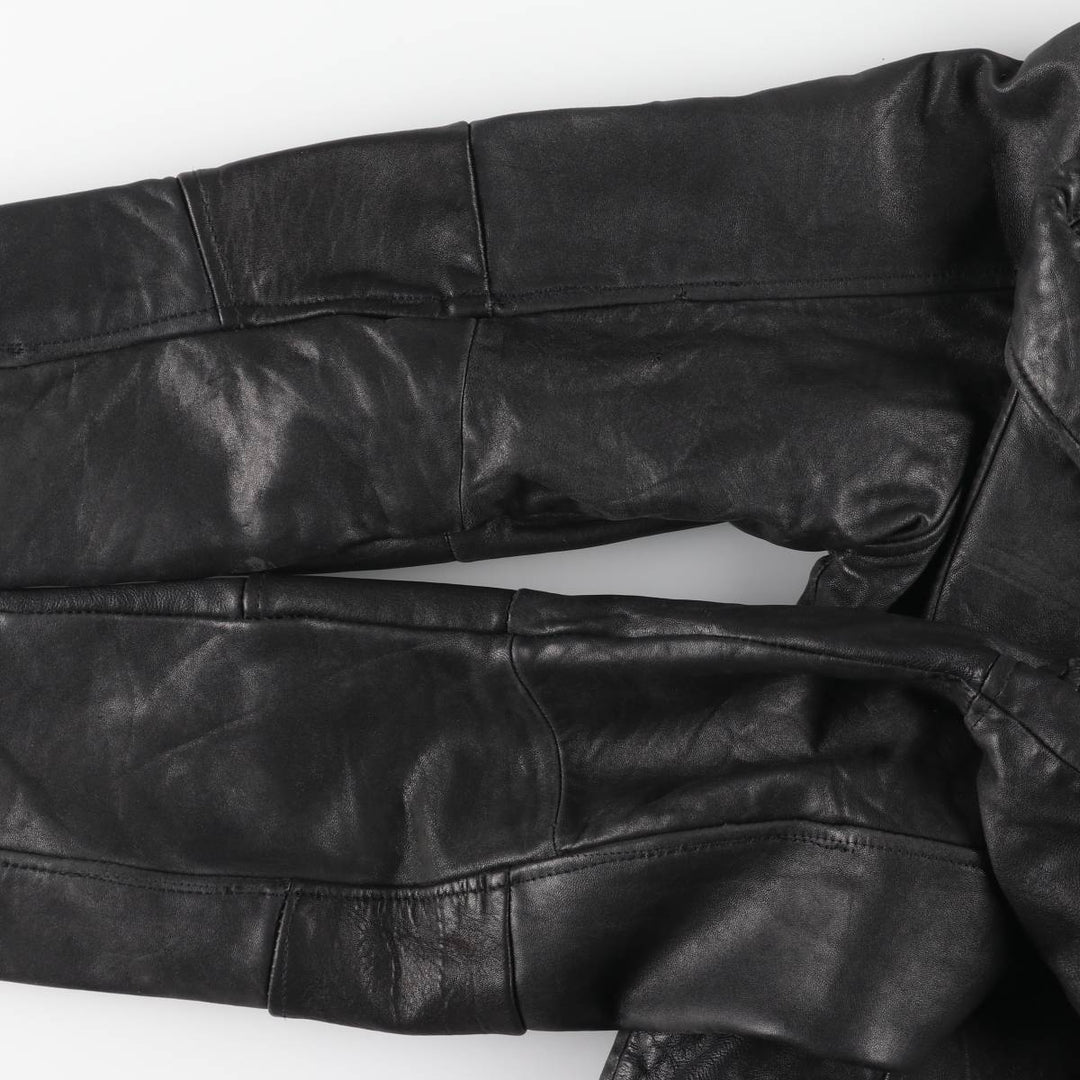 MONTEDORO Swing Top Type Padded Leather Blouson, Men's Size M (approx.) genuine leather black type Vintage Second Hand