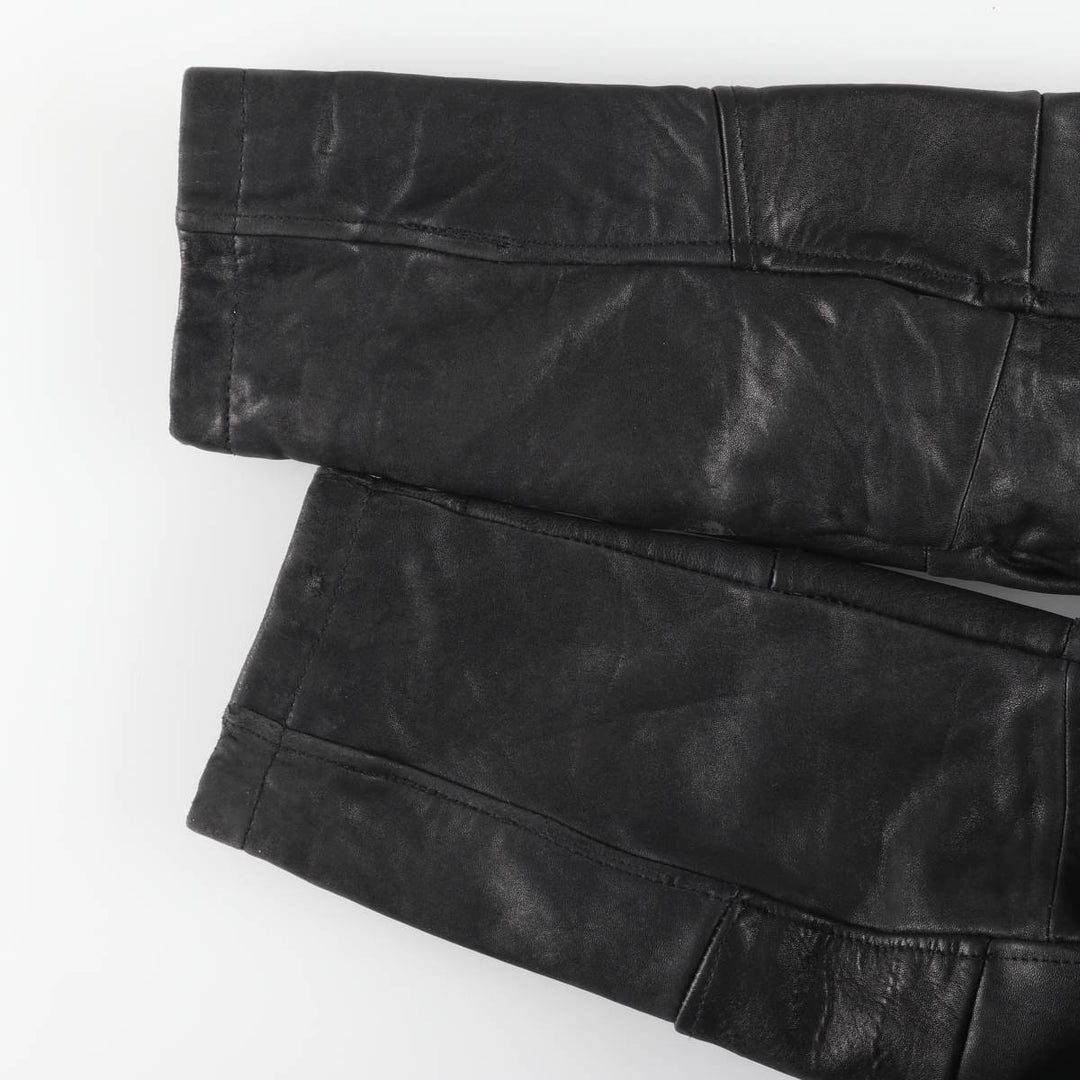 MONTEDORO Swing Top Type Padded Leather Blouson, Men's Size M (approx.) genuine leather black type Vintage Second Hand