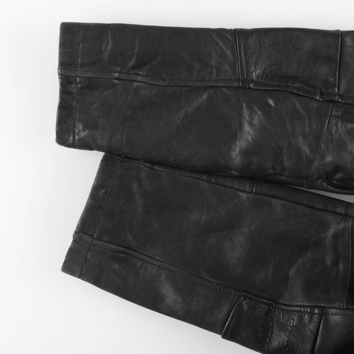 MONTEDORO Swing Top Type Padded Leather Blouson, Men's Size M (approx.) genuine leather black type Vintage Second Hand