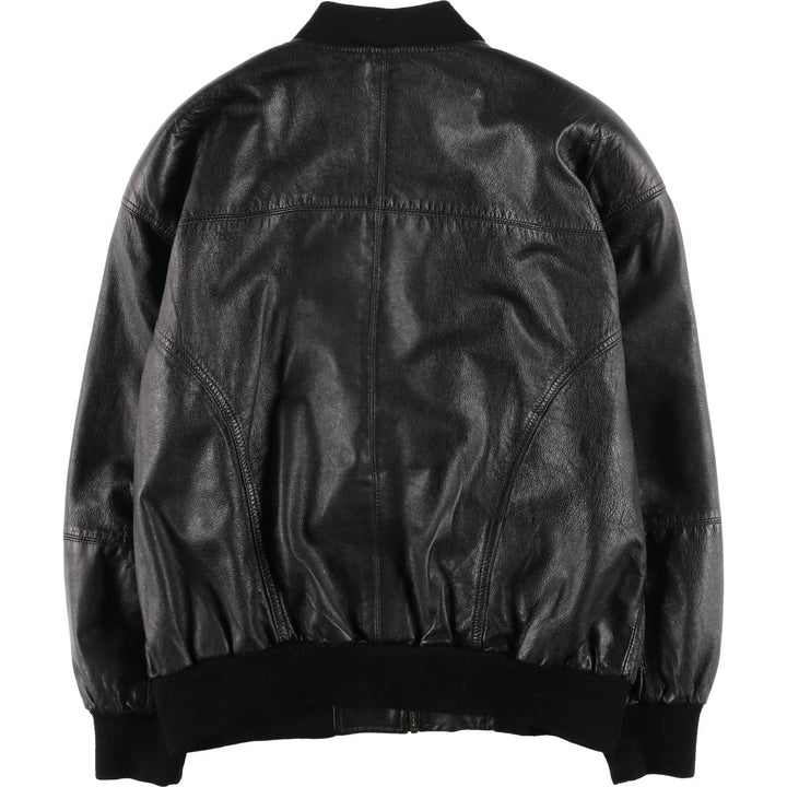 CLASSICAL CLOTHES COMPANY Leather Blouson, Men's Size S (approx.) genuine leather black type Vintage Second Hand