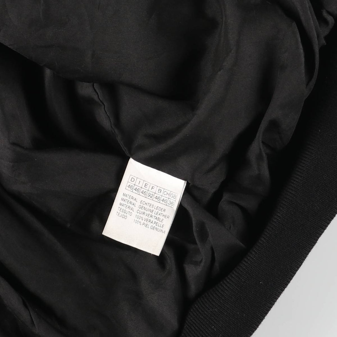 CLASSICAL CLOTHES COMPANY Leather Blouson, Men's Size S (approx.) genuine leather black type Vintage Second Hand