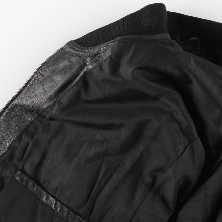 CLASSICAL CLOTHES COMPANY Leather Blouson, Men's Size S (approx.) genuine leather black type Vintage Second Hand