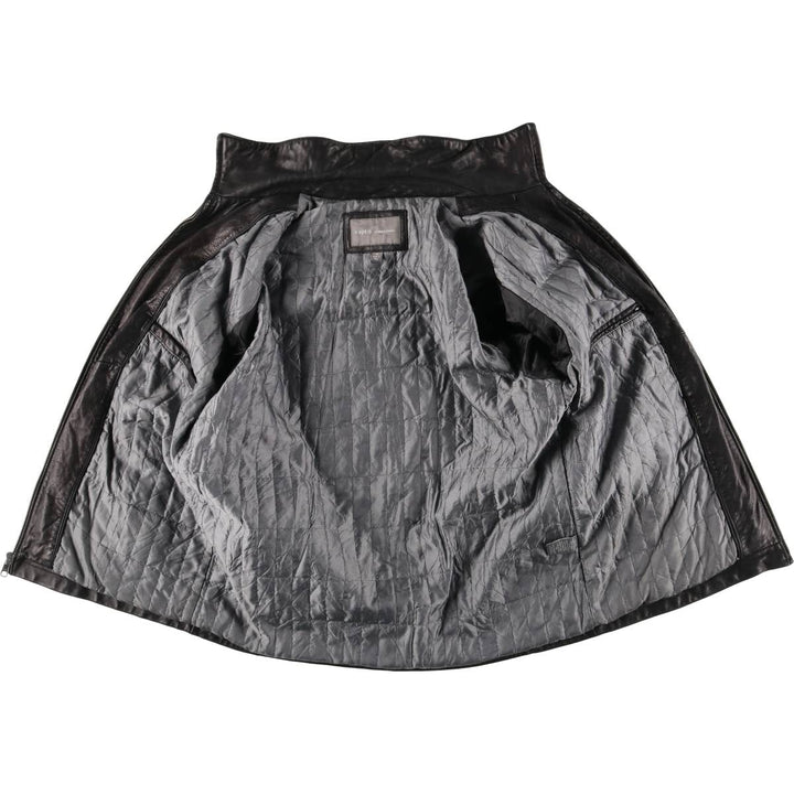 apt.9 Swing Top Type Padded Leather Blouson, Men's Size M (approx.) Genuine Leather Lambskin black type Vintage Second Hand