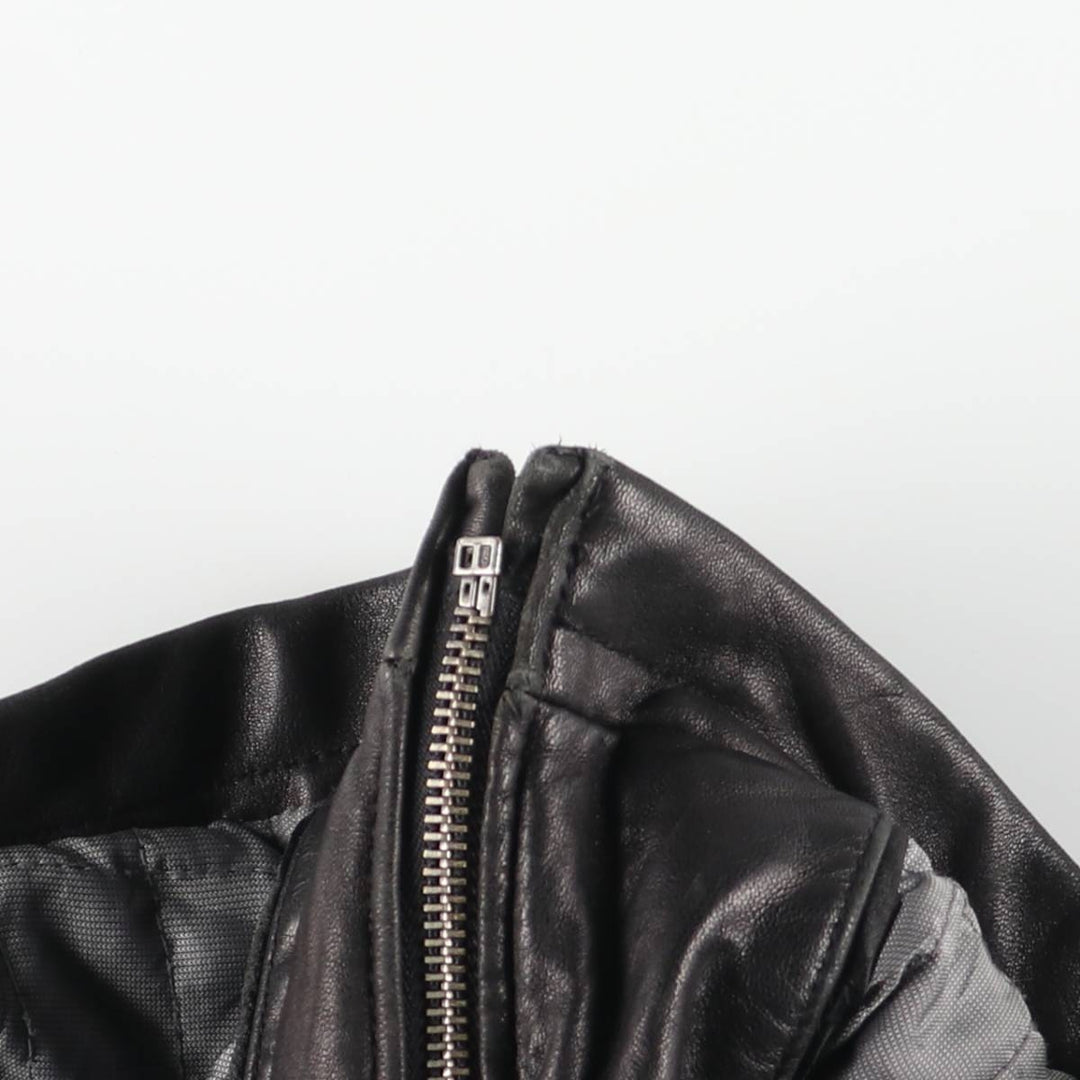 apt.9 Swing Top Type Padded Leather Blouson, Men's Size M (approx.) Genuine Leather Lambskin black type Vintage Second Hand