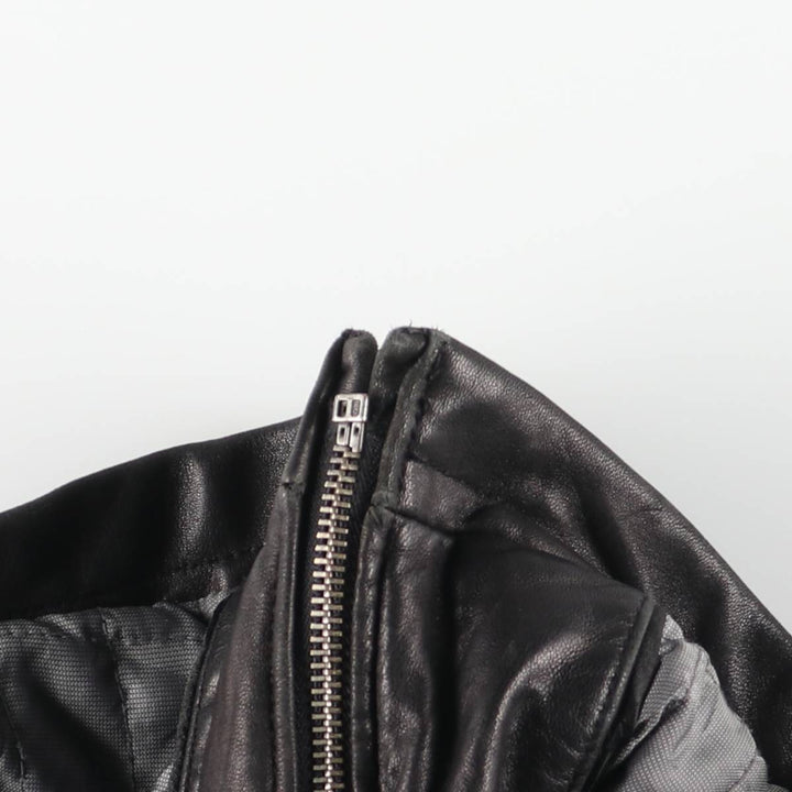 apt.9 Swing Top Type Padded Leather Blouson, Men's Size M (approx.) Genuine Leather Lambskin black type Vintage Second Hand