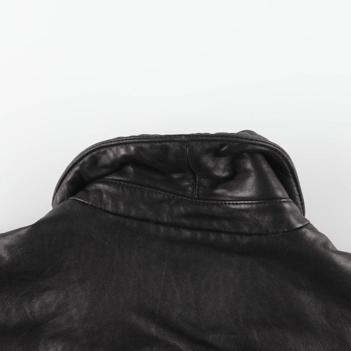 apt.9 Swing Top Type Padded Leather Blouson, Men's Size M (approx.) Genuine Leather Lambskin black type Vintage Second Hand