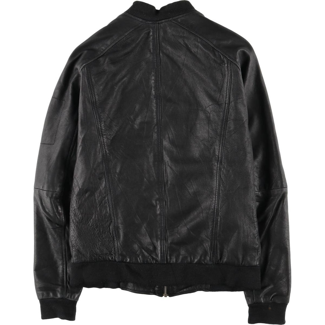 WELLFORD Leather Blouson, Men's Size L (approx.) Genuine Leather Sheepskin black type Vintage Second Hand