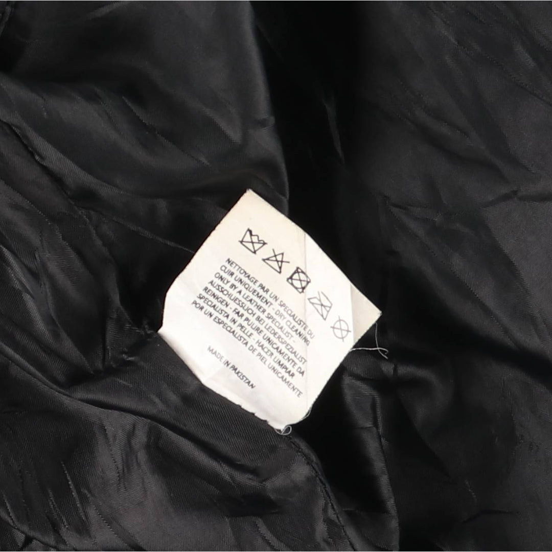 WELLFORD Leather Blouson, Men's Size L (approx.) Genuine Leather Sheepskin black type Vintage Second Hand