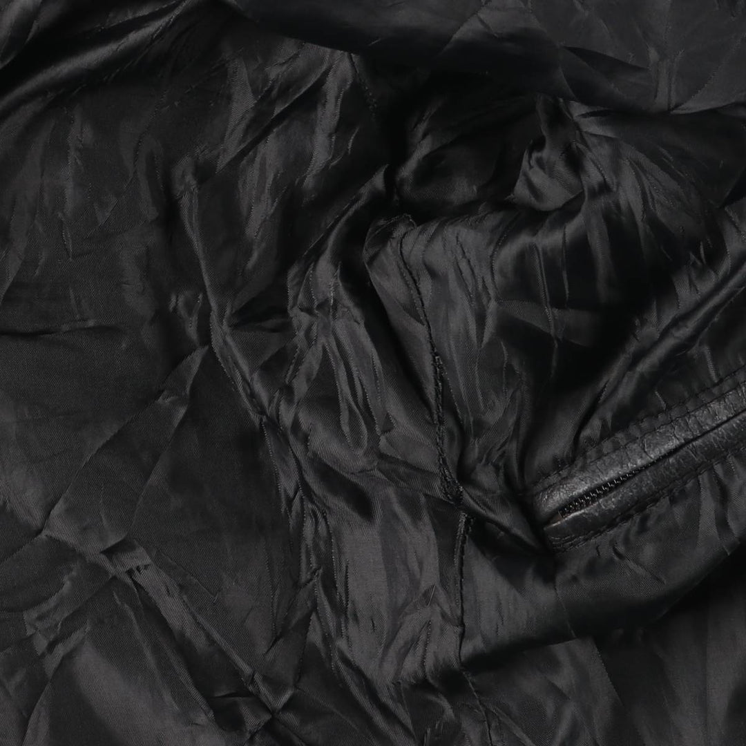 WELLFORD Leather Blouson, Men's Size L (approx.) Genuine Leather Sheepskin black type Vintage Second Hand