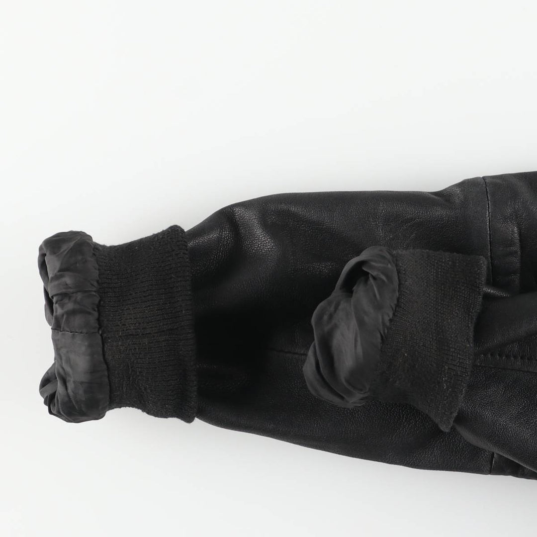 WELLFORD Leather Blouson, Men's Size L (approx.) Genuine Leather Sheepskin black type Vintage Second Hand