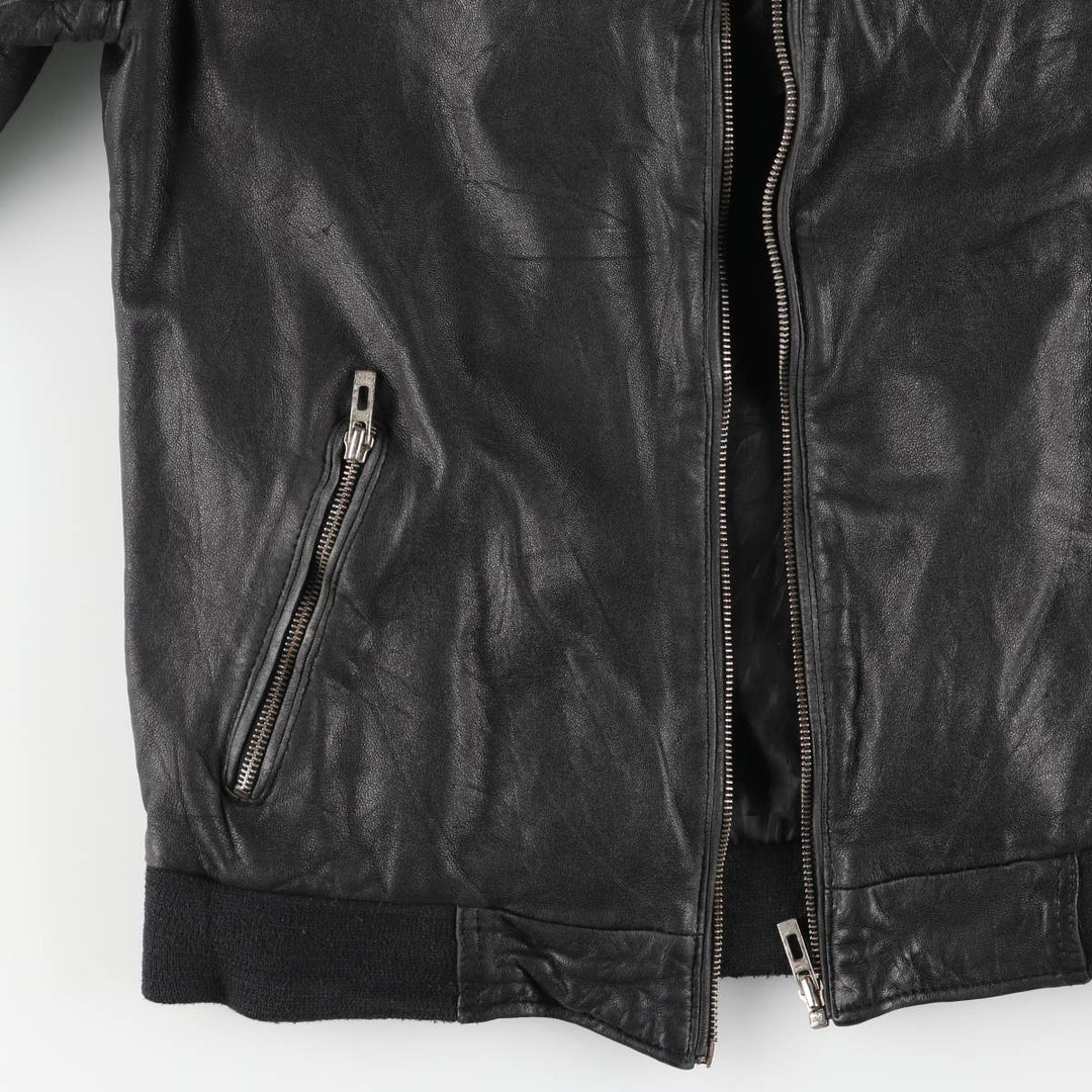 WELLFORD Leather Blouson, Men's Size L (approx.) Genuine Leather Sheepskin black type Vintage Second Hand