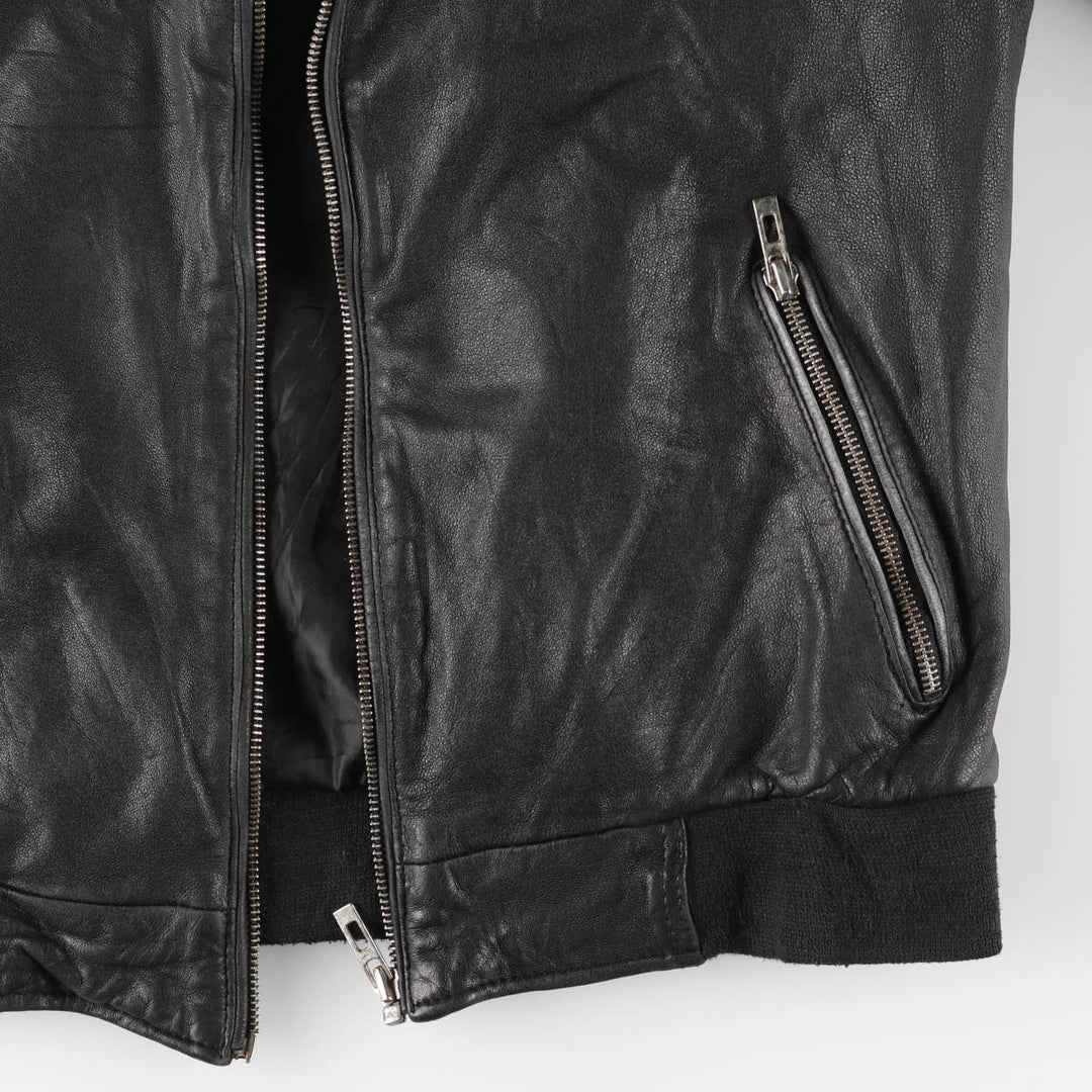 WELLFORD Leather Blouson, Men's Size L (approx.) Genuine Leather Sheepskin black type Vintage Second Hand