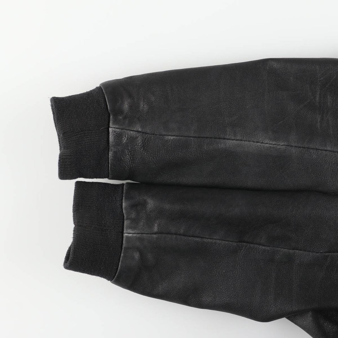 WELLFORD Leather Blouson, Men's Size L (approx.) Genuine Leather Sheepskin black type Vintage Second Hand