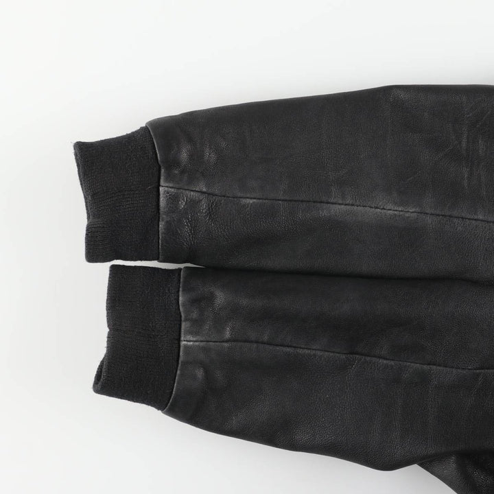 WELLFORD Leather Blouson, Men's Size L (approx.) Genuine Leather Sheepskin black type Vintage Second Hand