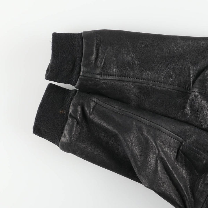WELLFORD Leather Blouson, Men's Size L (approx.) Genuine Leather Sheepskin black type Vintage Second Hand