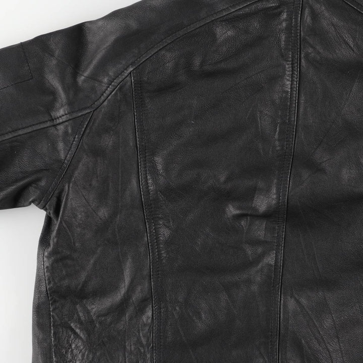 WELLFORD Leather Blouson, Men's Size L (approx.) Genuine Leather Sheepskin black type Vintage Second Hand