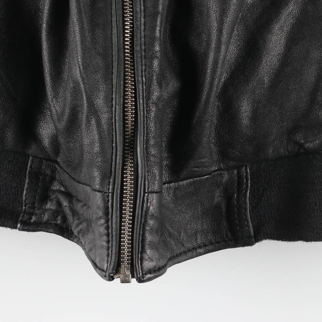 WELLFORD Leather Blouson, Men's Size L (approx.) Genuine Leather Sheepskin black type Vintage Second Hand