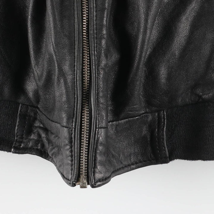 WELLFORD Leather Blouson, Men's Size L (approx.) Genuine Leather Sheepskin black type Vintage Second Hand