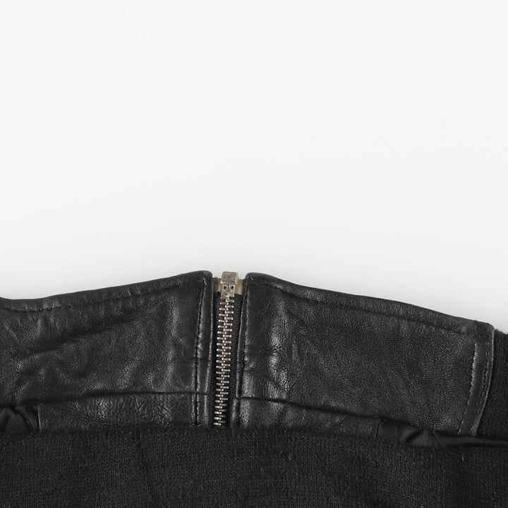 WELLFORD Leather Blouson, Men's Size L (approx.) Genuine Leather Sheepskin black type Vintage Second Hand