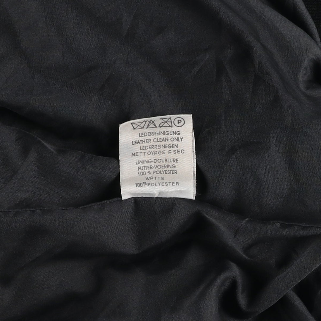Leather blouson, men's size L Genuine Leather Lamb Leather black type Vintage Second Hand