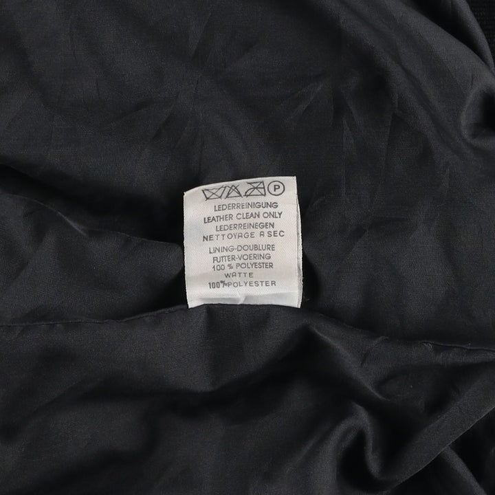 Leather blouson, men's size L Genuine Leather Lamb Leather black type Vintage Second Hand