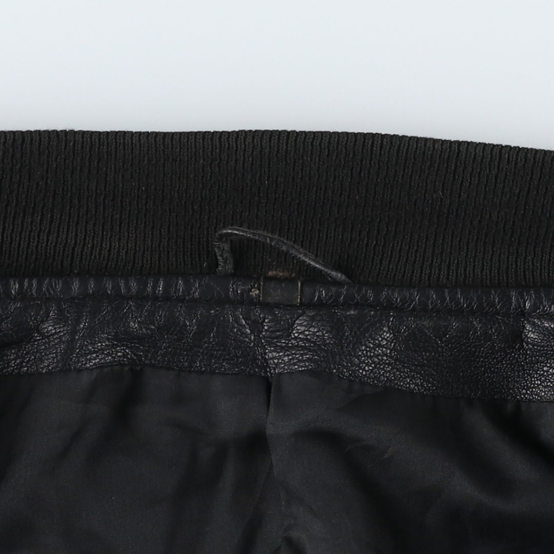 Leather blouson, men's size L Genuine Leather Lamb Leather black type Vintage Second Hand
