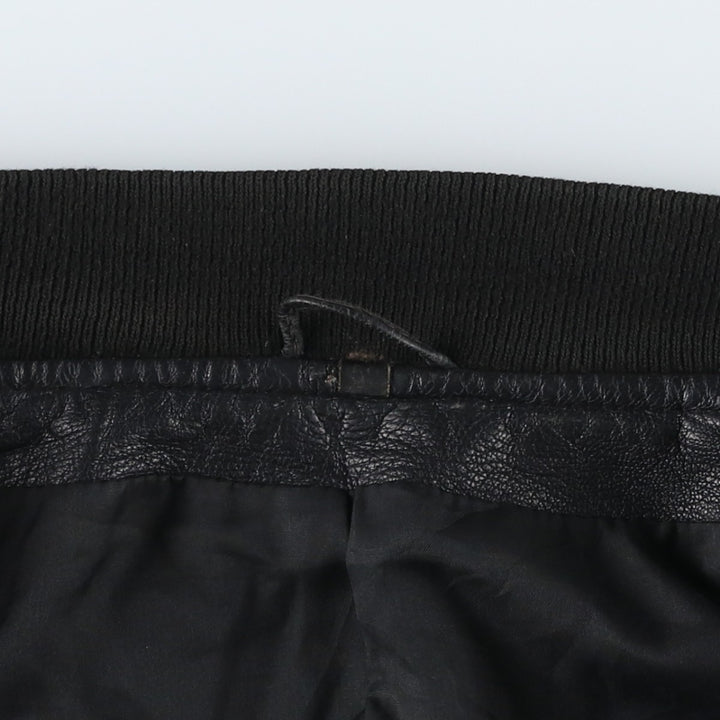 Leather blouson, men's size L Genuine Leather Lamb Leather black type Vintage Second Hand