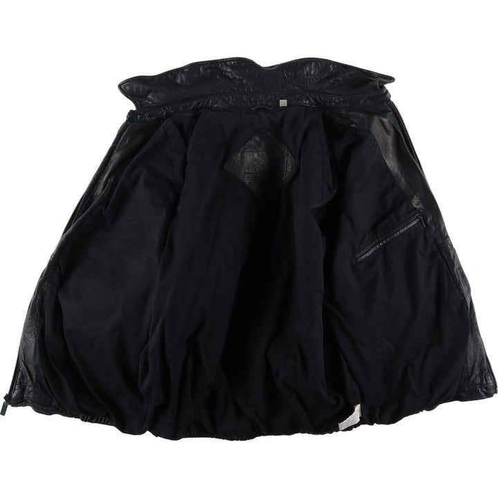 ROUNDTREE AND YORKE Swing Top Type Leather Blouson, Men's Size L (approx.) Genuine Leather Lambskin black type Vintage Second Hand