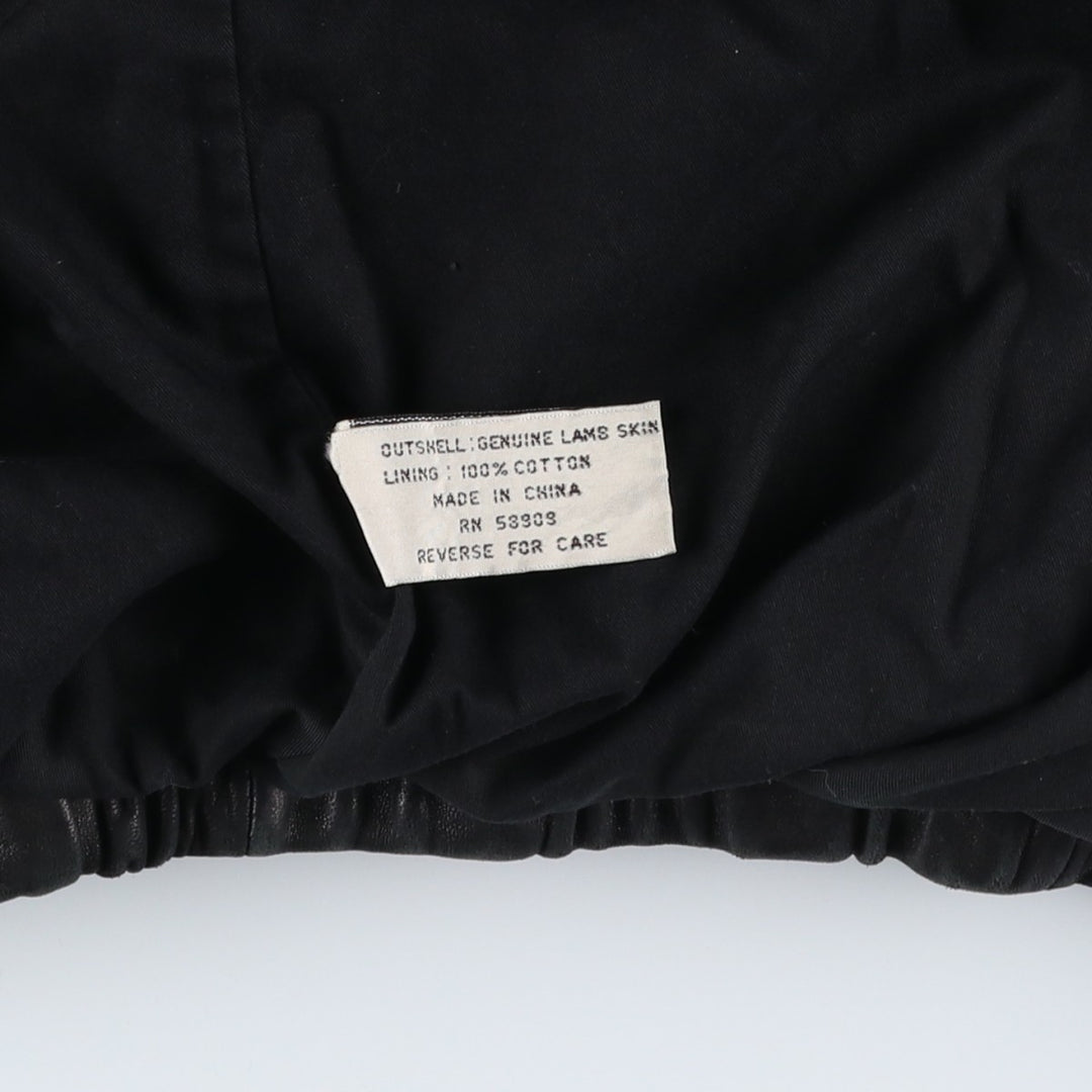 ROUNDTREE AND YORKE Swing Top Type Leather Blouson, Men's Size L (approx.) Genuine Leather Lambskin black type Vintage Second Hand