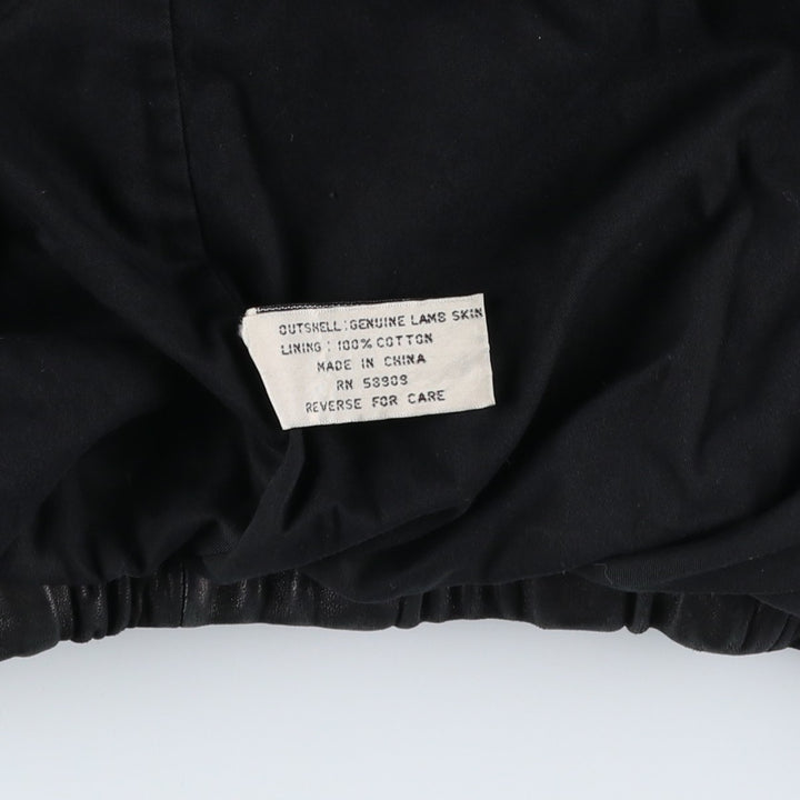 ROUNDTREE AND YORKE Swing Top Type Leather Blouson, Men's Size L (approx.) Genuine Leather Lambskin black type Vintage Second Hand