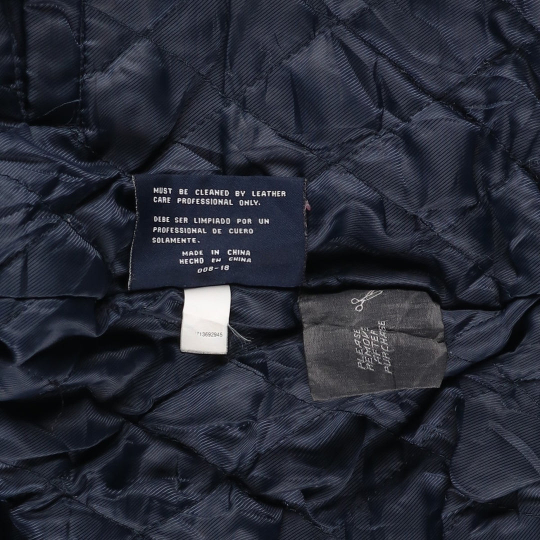 Dockers Swing Top Style Padded Leather Blouson, Men's Size M (approx.) genuine leather black type Vintage Second Hand