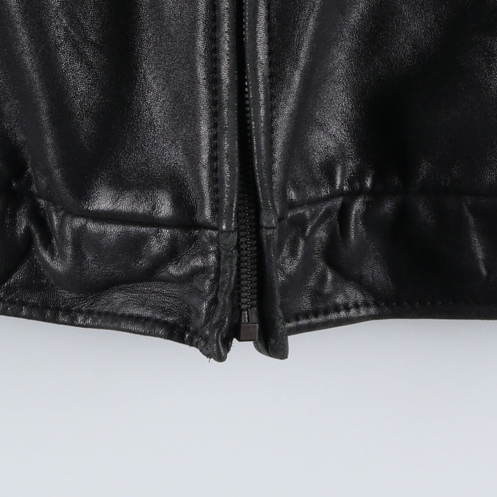 Dockers Swing Top Style Padded Leather Blouson, Men's Size M (approx.) genuine leather black type Vintage Second Hand